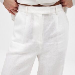 NA-KD Wardrobe Women’s White Linen Pants